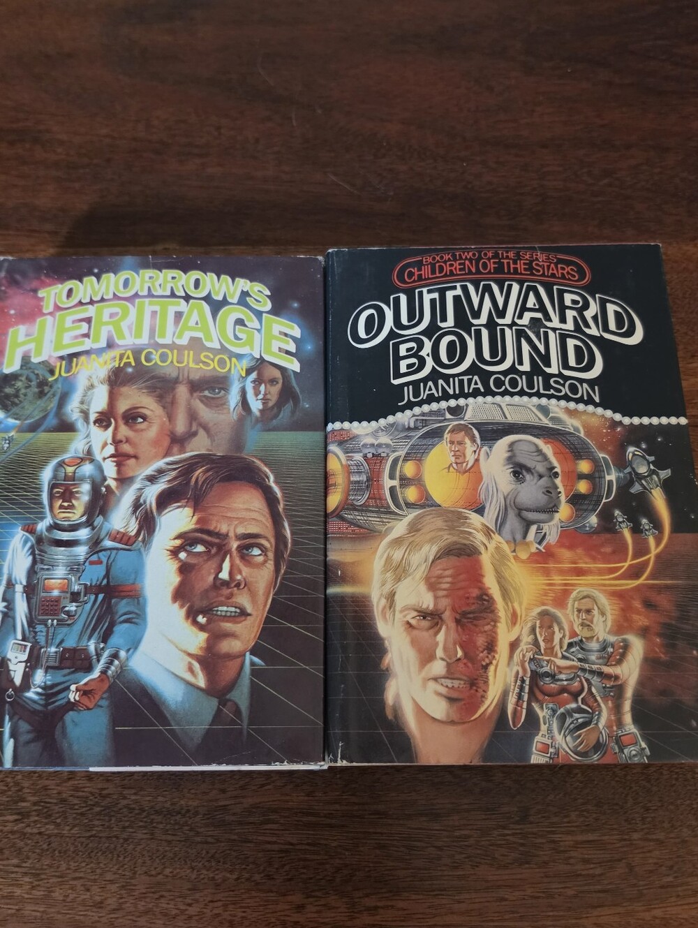 Children of the Stars Books 1 and 2 By Juanita Coulson Hardcover Book Club ED